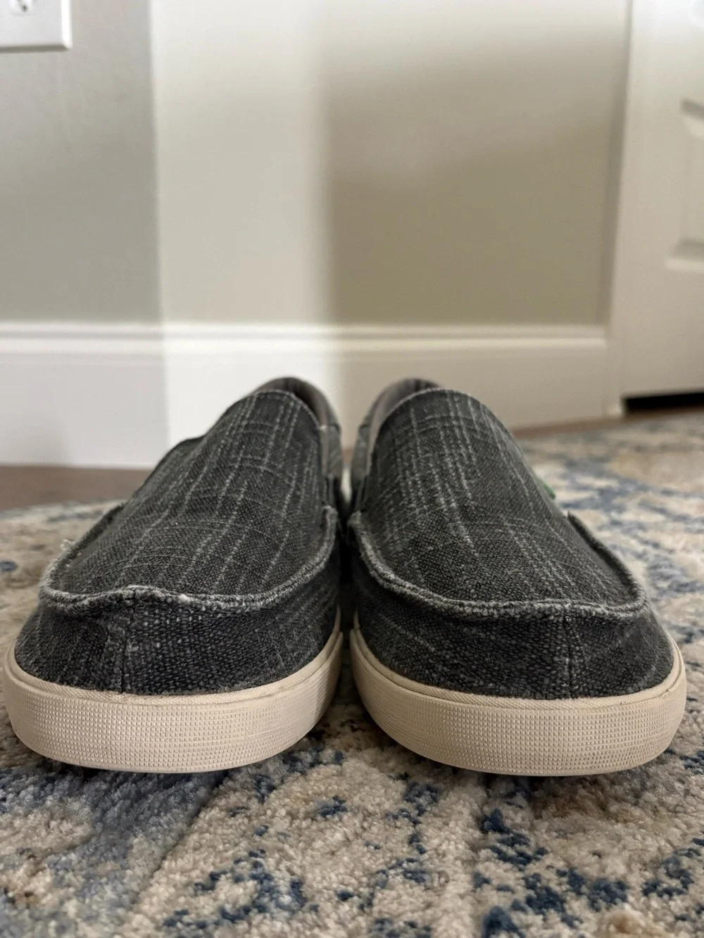 SANUK Men’s Rounder Hobo Slub Charcoal‎ Gray Slip-On Loafers |  Size 12
